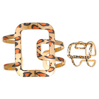 Ensemble de bijoux vintage pour femme, style punk, comprenant un grand bracelet jonc ouvert et des bagues, plaqué or, avec motifs cœur creux, croix et fleur, style statement