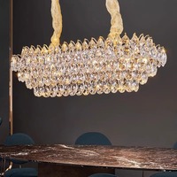 Nouveau lustre en cristal haut de gamme pour salon et salle à manger, protection oculaire, style français, luxe, grand lustre de hall haut de gamme