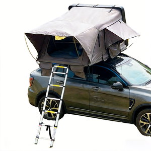 Tente de <span class=keywords><strong>camping</strong></span> familiale imperméable quatre saisons à double couche en polyester pour les voyages en plein air, tente pliable pour le toit de voiture, poteaux en aluminium - Product Image 4