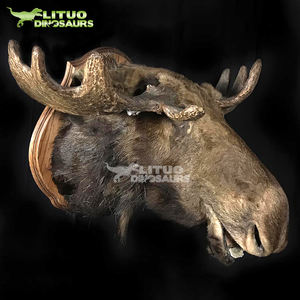 Tête d'animal d'intérieur de modèle Rudolf de renne animatronique de Noël chantant grandeur nature - Product Image 6