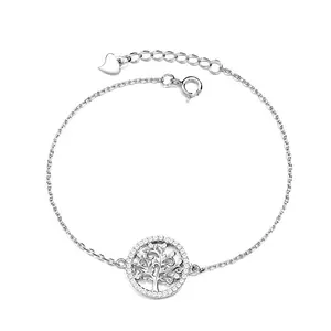 Klassisches Armband Baum des Lebens Filigran Designer Armband 925 Sterling Silber für Verlobung