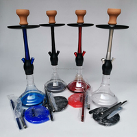 1 pipe normal de haute qualité Premium aluminium hookah shisha alliage bar narguilé hoka exclusif pipes à eau set verre hookah