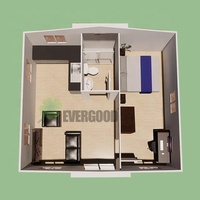 Cabaña Contenedor de Lujo con Baño y Cocina, 20 pies/40 pies, Casa Prefabricada Móvil Moderna de 2 Dormitorios, Expandible, para Hotel