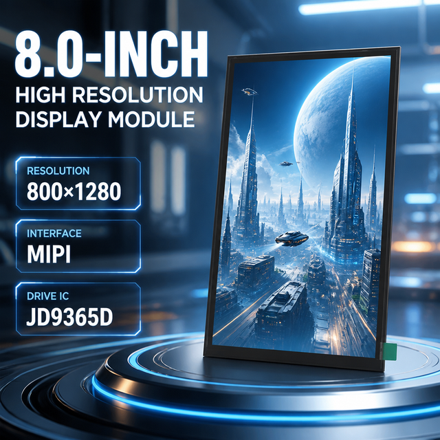 Lianxun 8 Inch TFT Display Panel 800x1280 High Resolution TFT LCD Modules MIPI Interface 31pins LCD Screen