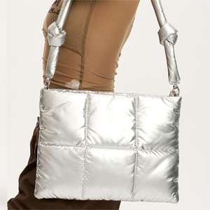 New Arrival Wholesale Puffer <strong>Lap</strong> <strong>Top</strong> <strong>Sleeve</strong> Tote Bag Unisex Quilted Cross Body Bag Waterproof Nylon Puffer Hand Bags with Strap - Product Image 5