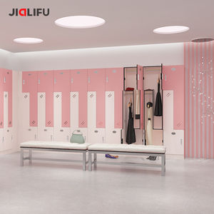 Jialifu personalizado impermeable cerradura Digital Z forma compacto laminado clientes casilleros con Banco para gimnasio - Product Image 5