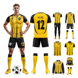 Ensemble d'uniformes de football professionnels personnalisés sublimés respirants verts et blancs Maillot de foot - Product Image 2