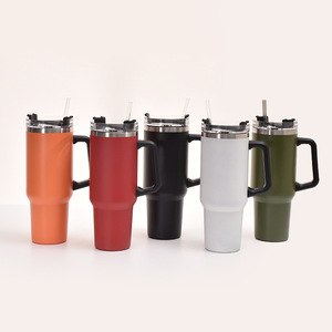 304 Stainless Steel 40Oz Car Mug With Handle Insulated Travel Cup For Outdoor Office Home Use - Product Image 1