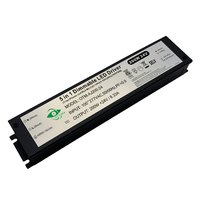 Conducteur LED à tension constante dimmable ETL Listed Triac 0-10V PWM 5 en 1 12V 24V 36V 48V 200W avec boîte de jonction pour bande LED