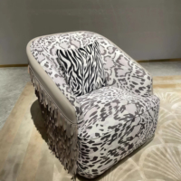 Fauteuil individuel en tissu pour salon moderne italien avec pieds en acier inoxydable, haute qualité, confortable pour la maison