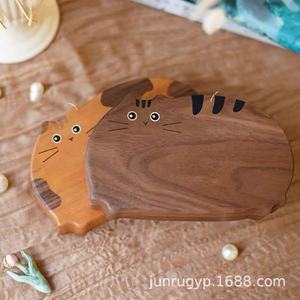 Boîte à bijoux en bois pour chat, couleur unie, forme imprimée, pour le rangement de colliers et bracelets - Product Image 4