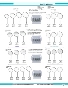 Dental Mouth Mirror Set Stainless Steel Silver Manual Surgical Instrument Class I DE-600 <b>to</b> DE-625 Dental Examination Tools - Product Image 1