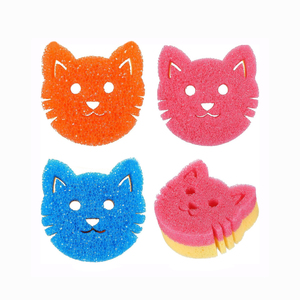 Exfoliante de cocina Cara feliz <span class=keywords><strong>Esponja</strong></span> Sonrisa Fregar Lavar Platos <span class=keywords><strong>Esponja</strong></span> de limpieza <span class=keywords><strong>Esponja</strong></span> sensible a la temperatura - Product Image 3