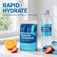 Poudre d'hydratation rapide électrolytique sans sucre OEM ODM Marque privée 6 électrolytes clés Vitamine B12 en sachet individuel pour les vitamines