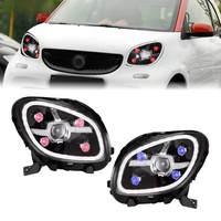Phares avant LED de remplacement pour Mercedes-Benz Smart W453 2014-2020, avec lentille de signalisation DRL rose, bleue, rouge, pour modification et mise à niveau