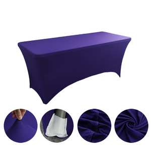 Nappe de table carrée personnalisée moderne tricotée en PP lisse et infroissable Jeté de table ajusté et ample sur mesure pour les rayures de marque - Product Image 2