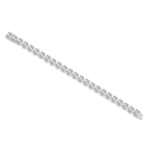 Bracelet Tennis Cœur en Moissanite Style Classique Grace Jewelry, Chaîne Fine d'Inspiration Chrétienne pour Femmes et Hommes, Testeur de Diamant Inclus - Product Image 1
