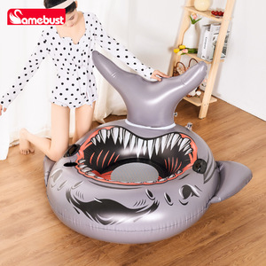 Amebust Shark <b>Inflatable</b> Lounger <b>Floating</b> Bed PVC Water Seat For Kids Swimming Pool Fun - Product Image 1