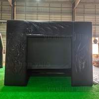 Nouvelle conception de salle de simulation de golf gonflable, cage d'entraînement au swing de golf, enceintes de simulateur de golf