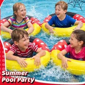 Flotador Inflable de Dibujos Animados de 23.62 Pulgadas, Anillo de Natación de PVC, Juguete Acuático para Niños, Tubo para Piscina y Playa, Fiesta de Cumpleaños, Juego Acuático de Verano - Product Image 3