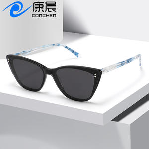Lunettes de soleil œil de chat unisexe transfrontalières, monture noire, verres TAC, protection UV400 pour la conduite, la pêche et les tenues mode - Product Image 5