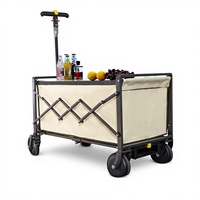 Remorque de camping électrique intelligente télécommandée en acier pour vélo pliant, pique-nique, voyage, extérieur, avec roue pivotante
