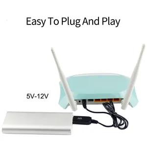 Kabel Pengisi Daya USB DC 5V Ke 12V, Router Catu Daya Adaptor Step Up Modul Penguat