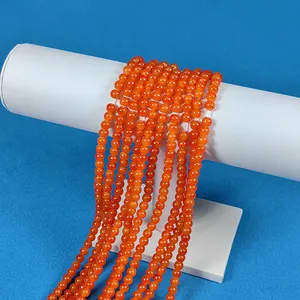 Crystal Wholesale Colorful 6/8/10mm DIY Necklace Stone Beads Round Glass Beads For Jewelry Making