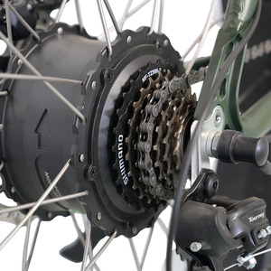 Vélo électrique haute vitesse 55 km/h 1500w moteur à double rayon 26*4 gros pneu batterie au Lithium 7 vitesses vélo de saleté électrique - Product Image 5
