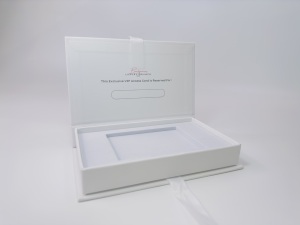 Wholesale Custom Luxury Credit <b>Card</b> Packaging Boxes with Matt Lamination <b>Embossing</b> UV Coating Rigid Cardboard Box Ribbon Closure - Product Image 3