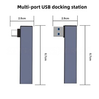 Hub USB 3.0 à 4 ports, adaptateur USB-A/type-c, en alliage d'aluminium, Plug-and-Play, transfert rapide à 5Gbps, compatibilité universelle, ordinateur portable MacBook