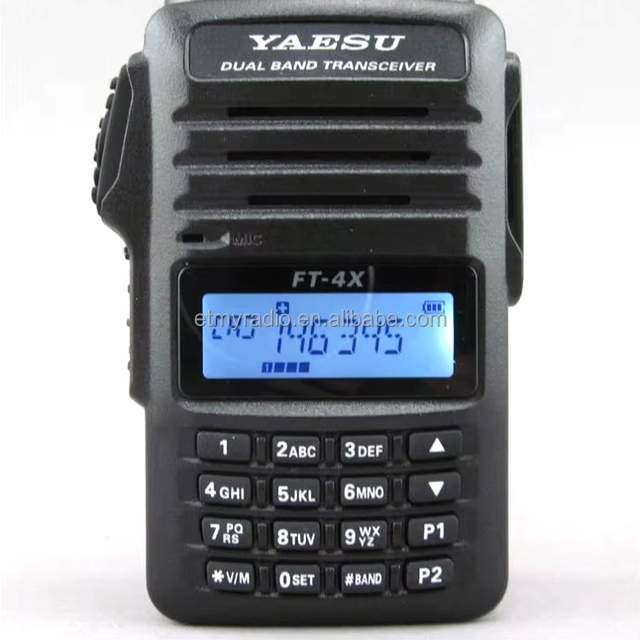 Yaesu FT-4XR Handheld Ham Radio Walkie Talkie Dual Band VHF/UHF 5W Output IP54 Waterproof 1500-2000mAh Battery