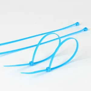 PP medium self-locking 5*250mm plastic zip ties-does not absorb water blue color nylon cable ties