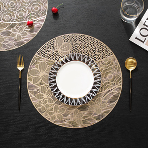 Tùy chỉnh PVC Vinyl placemats cho bàn ăn trang trí kim loại placemat đám cưới placemats - Product Image 2