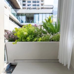 Maceta a Prueba de Fugas con Bandeja de Agua Extraíble, Protector de Piso, Jardinera Rectangular con Bandeja de Drenaje Desmontable para Uso en Interiores - Product Image 4