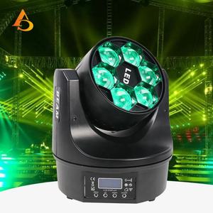 Oferta Especial: Mini Luces Móviles de 6 Piezas y 120W para Fiestas, Bodas y Escenarios - Efectos Bee Eyes, Zoom, Wash y Beam - Product Image 6