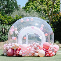 Tente de bulle gonflable transparente pour fête de mariage, 13x13 pieds, décoration de ballon commerciale à faire soi-même, maison de bulle personnalisée, igloo, dôme extérieur pour enfants