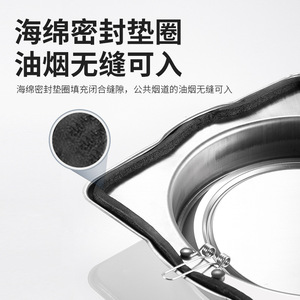 วาล์วกันกลับสำหรับท่อไอเสียสแตนเลสสำหรับเครื่องดูดควันในครัวที่มีท่อเปิดเต็มที่ ZGCZHF - Product Image 5