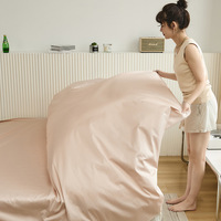 Ensemble de draps de lit en coton uni, doux, chaud, luxueux et biologique pour la maison, ensemble de draps de lit Queen Size, ensemble de draps de lit pour hôtel