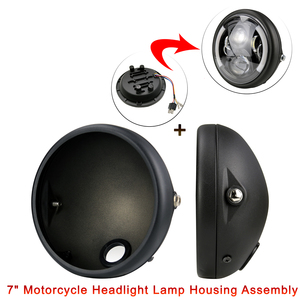 Soporte de Faro Cromado para Motocicleta Yosovlamp de 7 Pulgadas, Nuevo Soporte de Montaje con Anillo Decorativo para Bombilla H4 de 7'' y Carcasas de Faro - Product Image 3