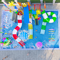 Toboggans aquatiques Aqua Play - Aire de jeux aquatique extérieure pour enfants avec construction en fibre de verre pour usage résidentiel