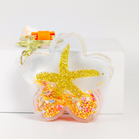 Porte-clés tendance en acrylique motif dessin animé fleur de cerisier, breloque étoile de mer/coquillage/étoile scintillante, pour la décoration quotidienne de voiture et sac à dos
