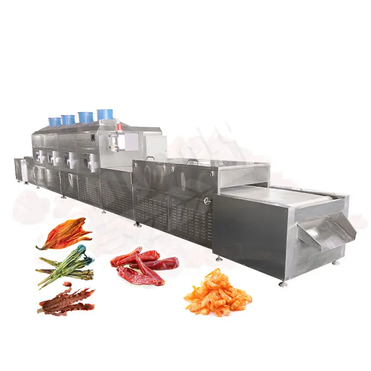 MY Full Automatic Ground Nut Green Red Tea Leaf Pepper Granule Spice Flesh Fast Microwave Dry Machine