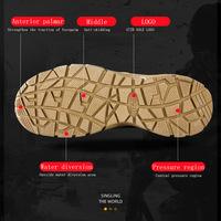 Chaussures de randonnée PTG pour hommes, bottes de combat montagne et désert, imperméables, respirantes, couleur coyote, hauteur haute, pour la chasse