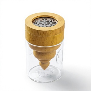 Brûleur d'encens Mubkhar en bois de sheesham naturel fait à la main, base en acrylique, grâce arabe intemporelle, pour les maisons festives - Product Image 1