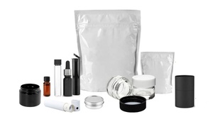 Bán buôn tập trung hộp 350g mỹ phẩm lọ thủy tinh nắp gấp giấy trường hợp vòng vuông Jar hộp giấy - Product Image 4