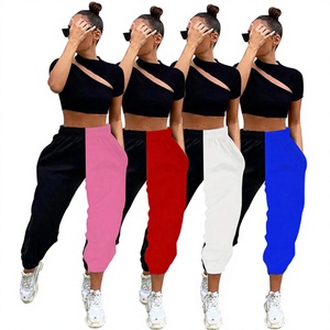 Pantalon de jogging décontracté pour femme, taille élastique mi-haute, respirant, en polyester/coton écologique, grande taille, idéal pour l'hiver - Product Image 1
