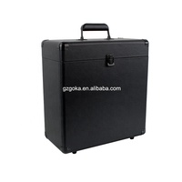 Holz & Leder Schallplatten-Aufbewahrungsbox Tragetasche Mit Deckel 12 Zoll Plattenbox