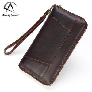 กระเป๋าสตางค์ยาว AndoBag สำหรับผู้ชาย หนังวัวแท้ กระเป๋าคลัทช์แฟชั่น กระเป๋าถือสำหรับธุรกิจ - Product Image 1