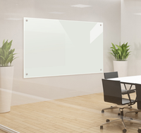 Tableau blanc standard tableau blanc verre trempé magnétique en gros taille personnalisée 4mm panneau de verre enduit + plaque de zinc acceptable